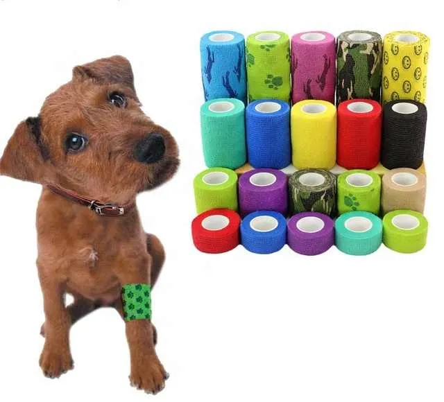 التفاف ، ضمادات متماسكة للف البيطري . Wrap, cohesive bandages for veterinary wrapping