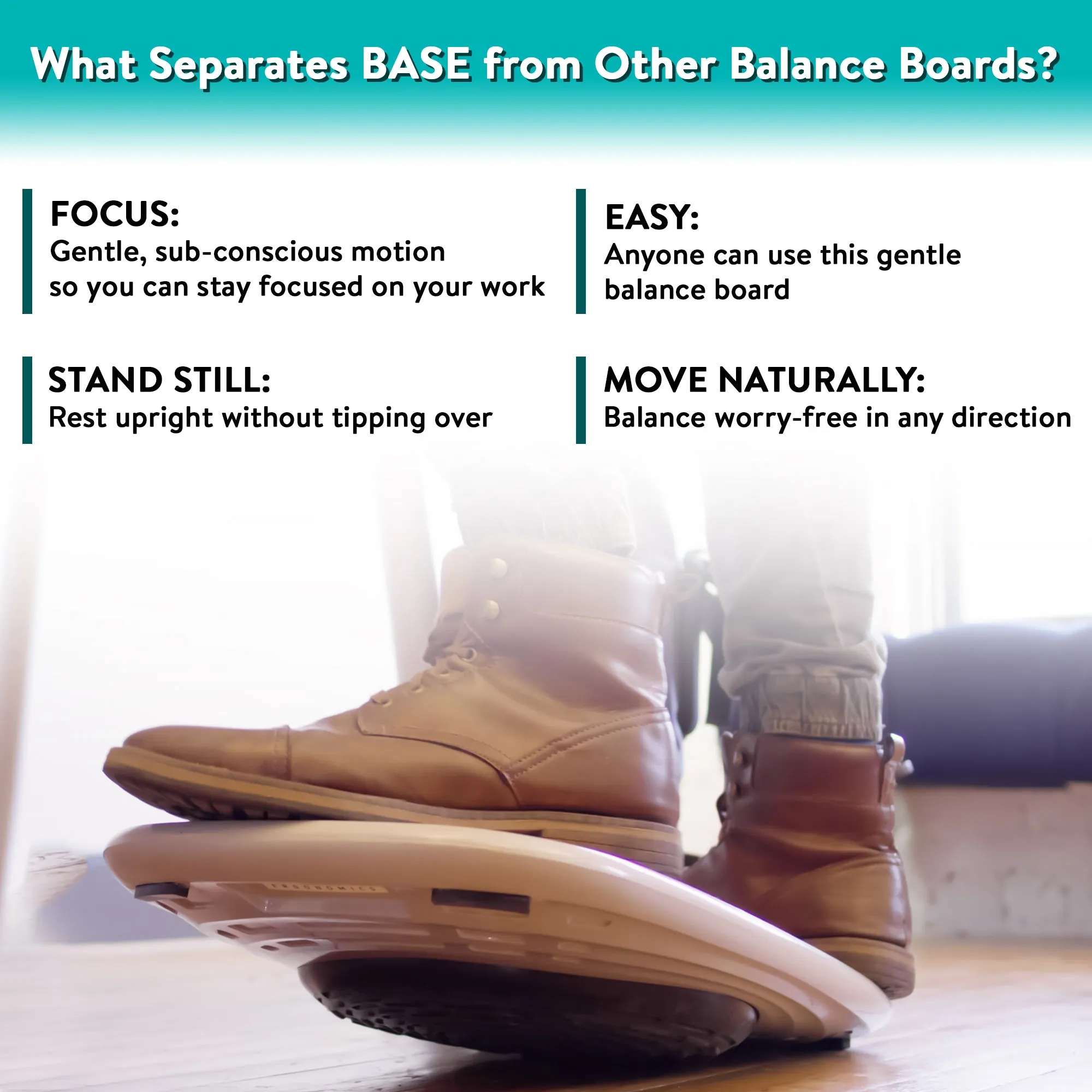 BASE Standing Desk Balance Board   Anti-Fatigue Mat