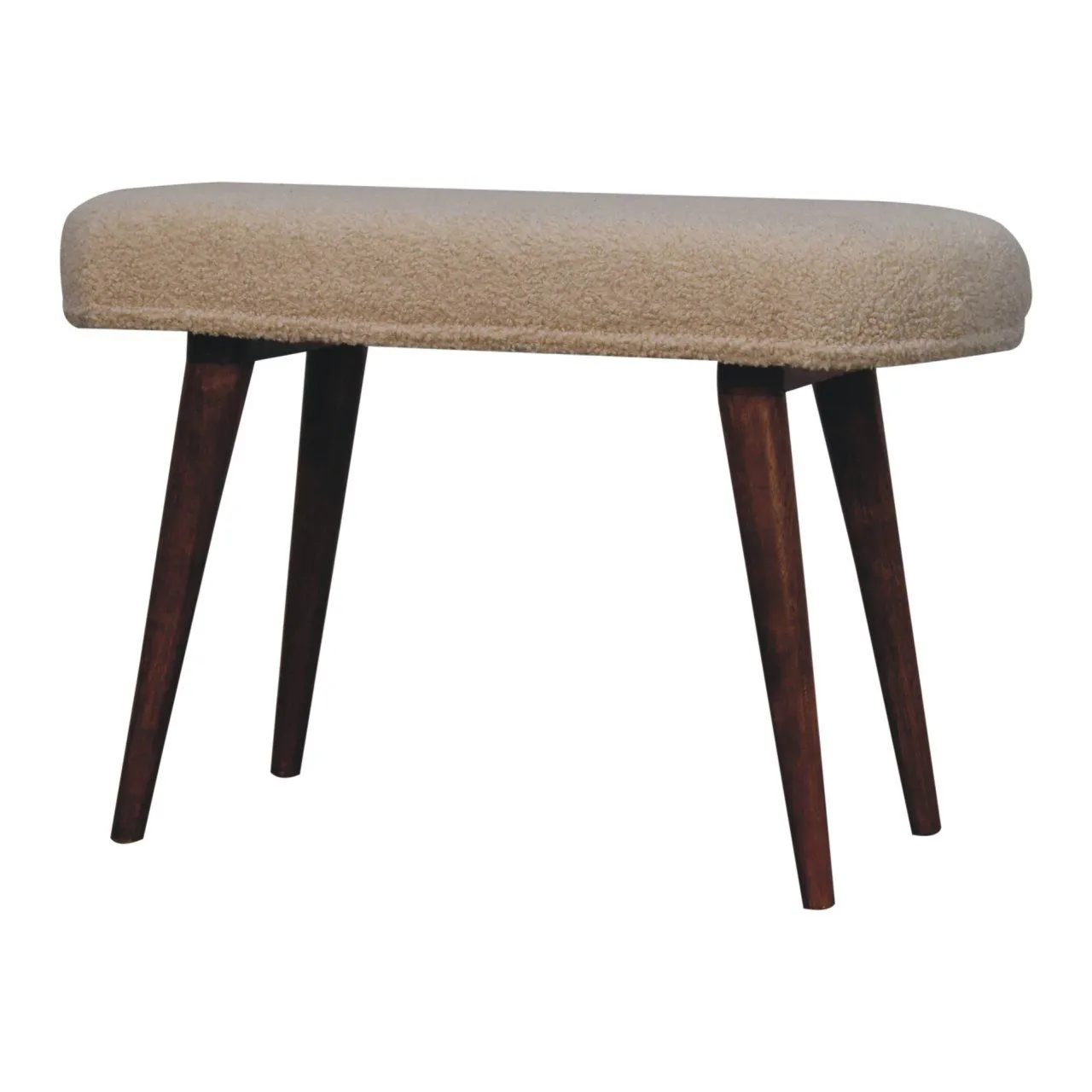 Boucle Nordic Bench - Honey Caramel by Couch.com