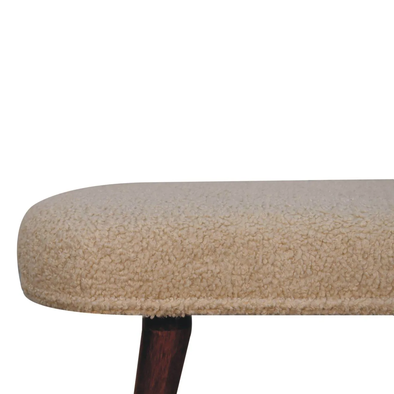 Boucle Nordic Bench - Honey Caramel by Couch.com