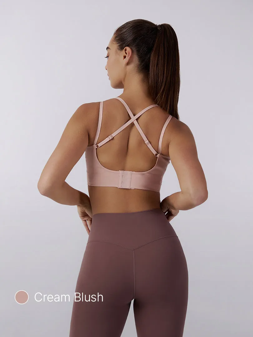 Cross Back Adjustable Longline Bra