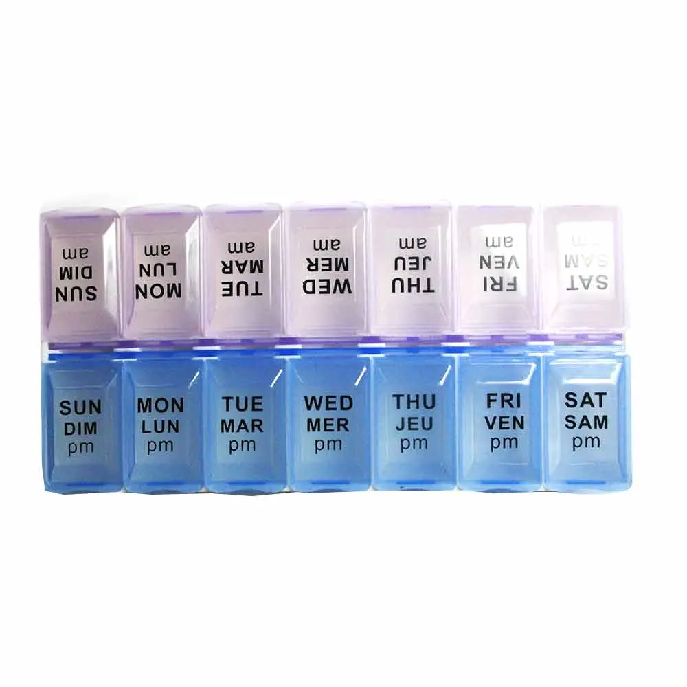 Daily Pill Box AM PM Organizer Case Medicine Storage Vitamin Tablet  Holder New