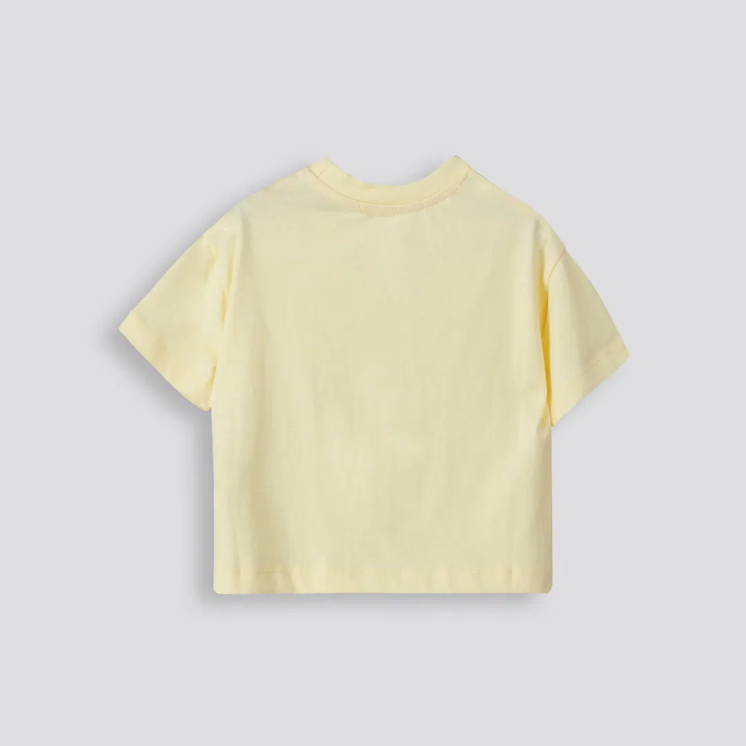Girls Cropped Tee _ 153145 _ Yellow