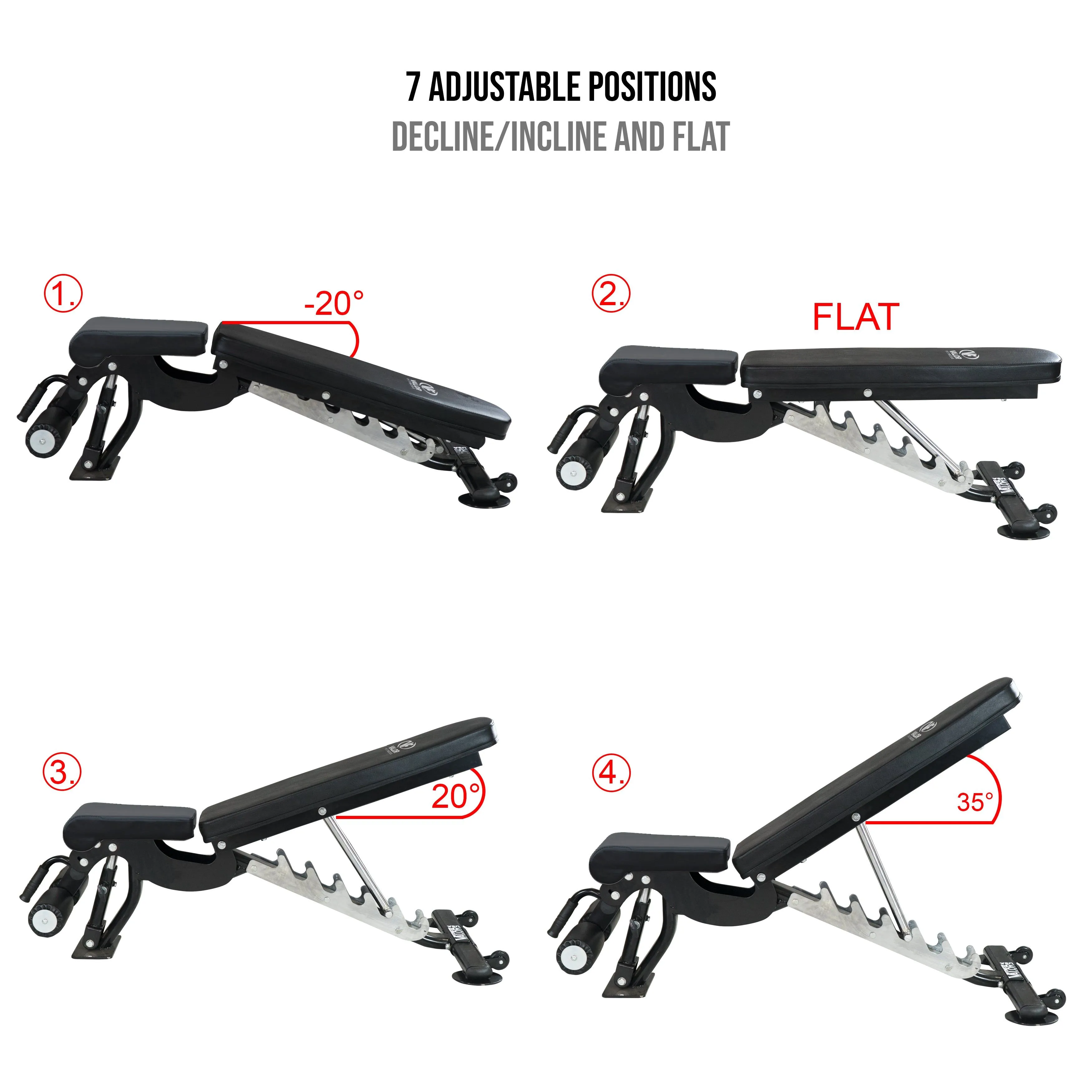 Heavy Duty Flat - Incline - Decline Weight Bench