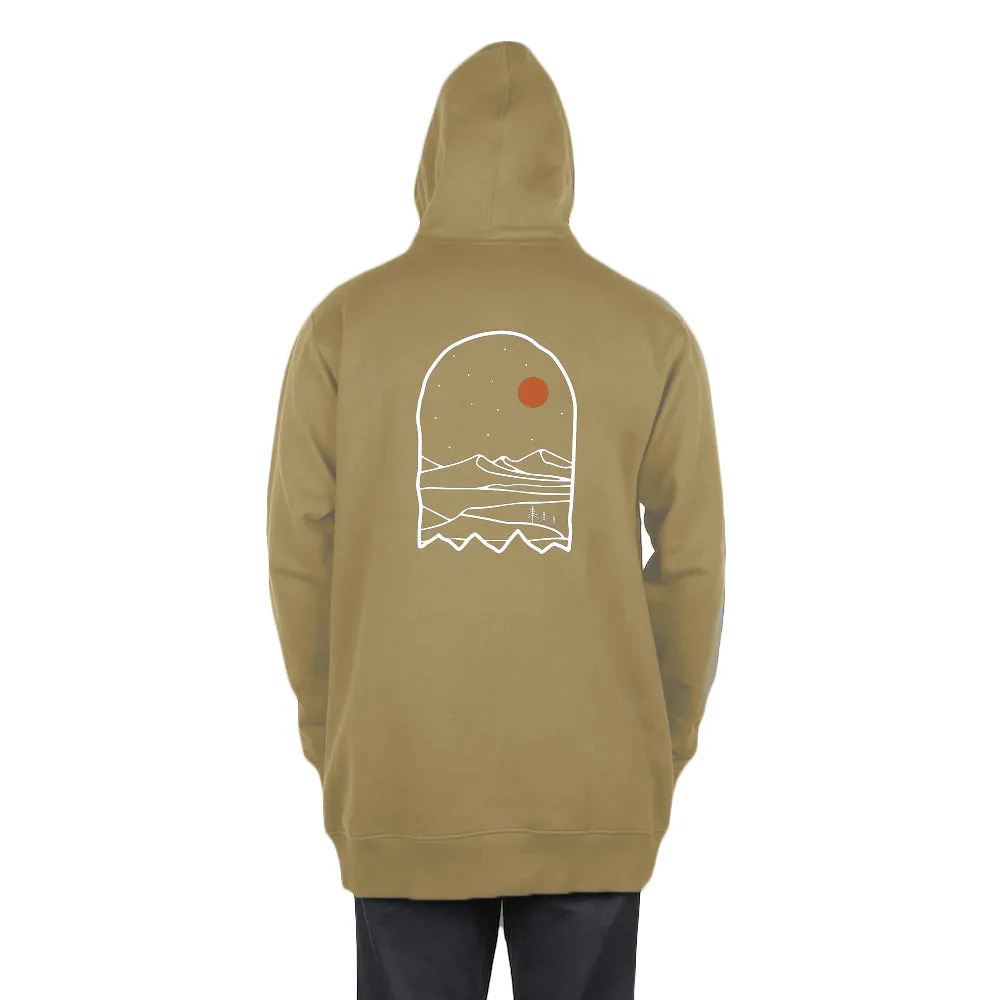 I Ride Sideways Inside DWR Shred Fit Hoodie Mens Olive