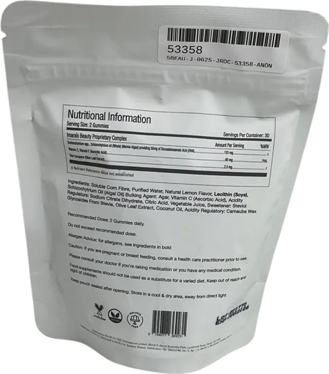 Imarais beauty Glow Marine Algae   Olive Leaf Extract Gummies 162g