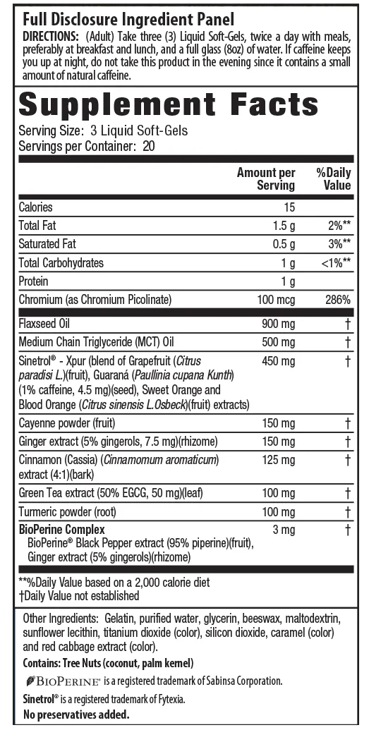 Irwin Naturals Thermo-Burn Stubborn Fat Metabolizer 60 Softgels