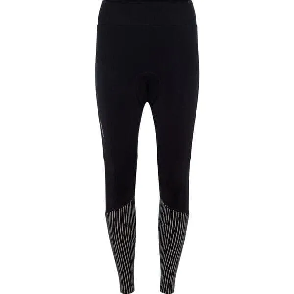 Madison Stellar padded women's reflective thermal tights with DWR; black - size 10