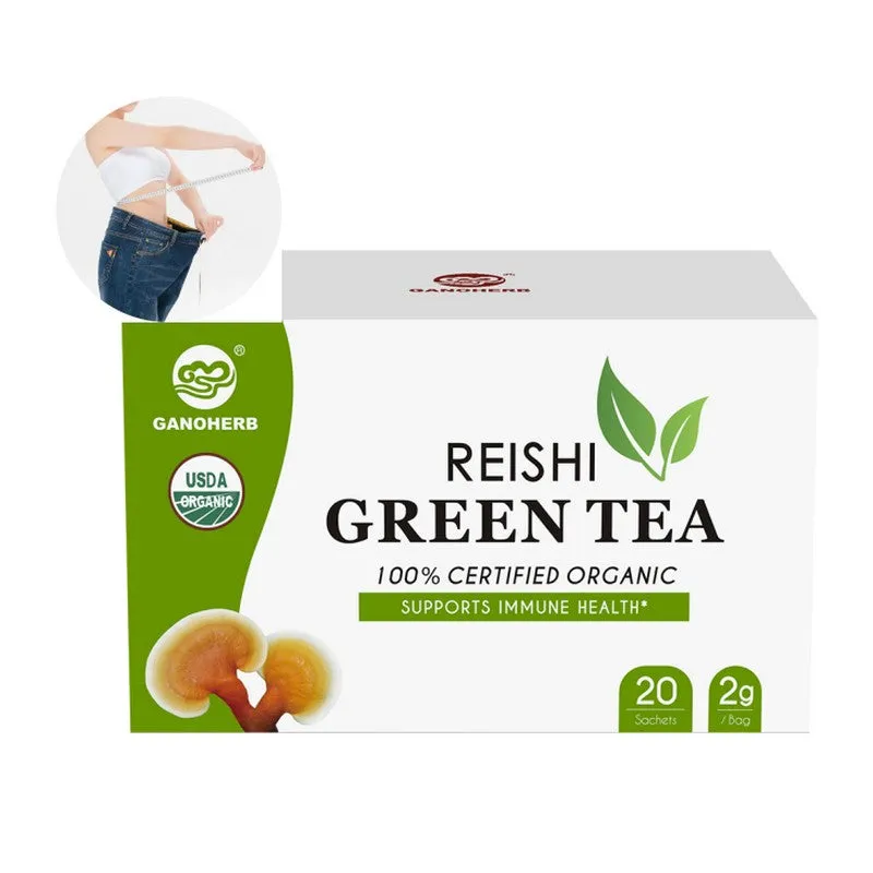 mmunity Boosters – 100% Organic Reishi Mushroom Lingzhi Extract Green Tea