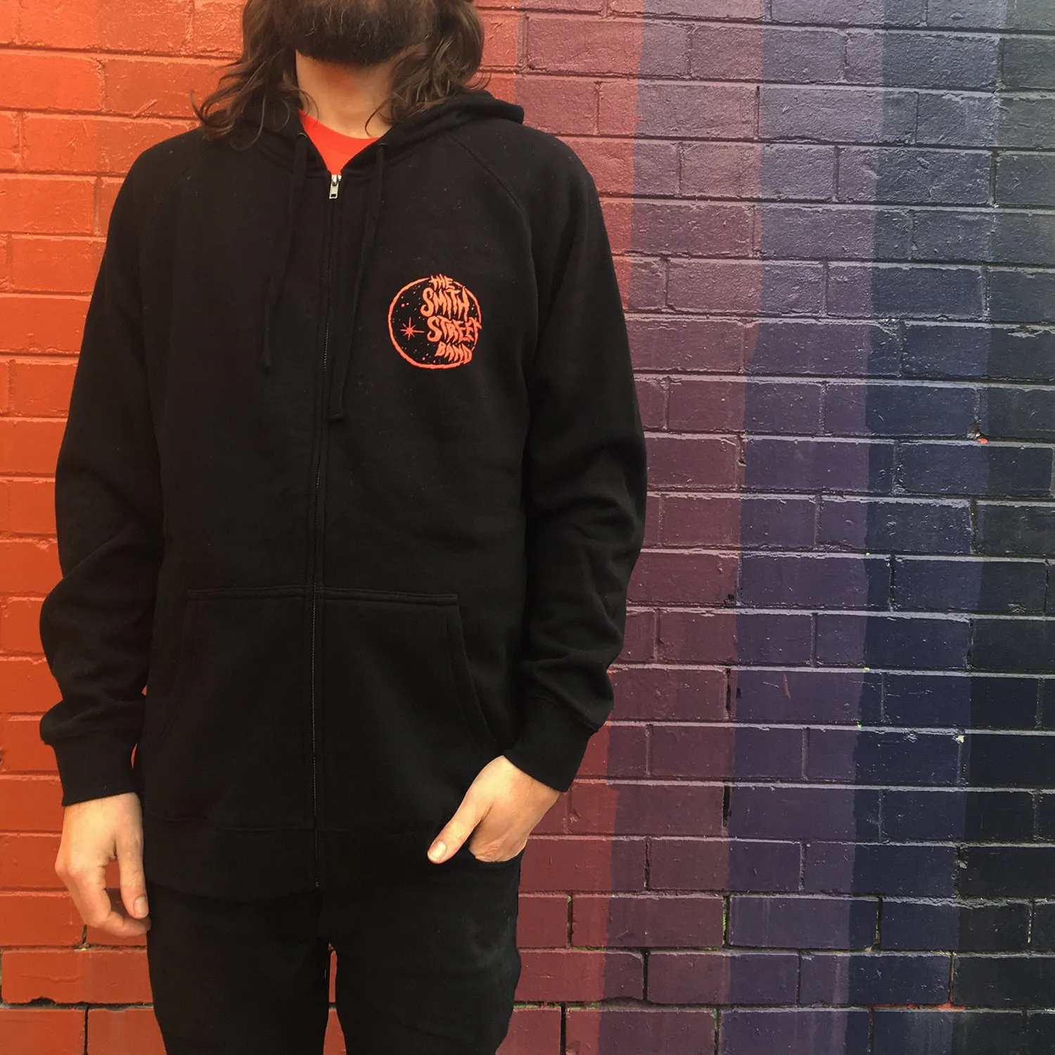 Moon Zip Up Hoodie (Black)