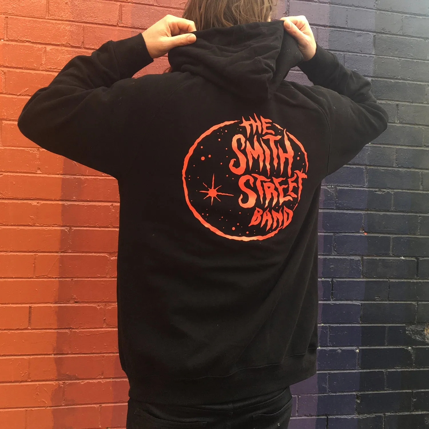 Moon Zip Up Hoodie (Black)