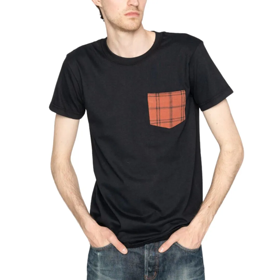Pocket Tee (Black   Big Slub Vintage Flannel   Red)