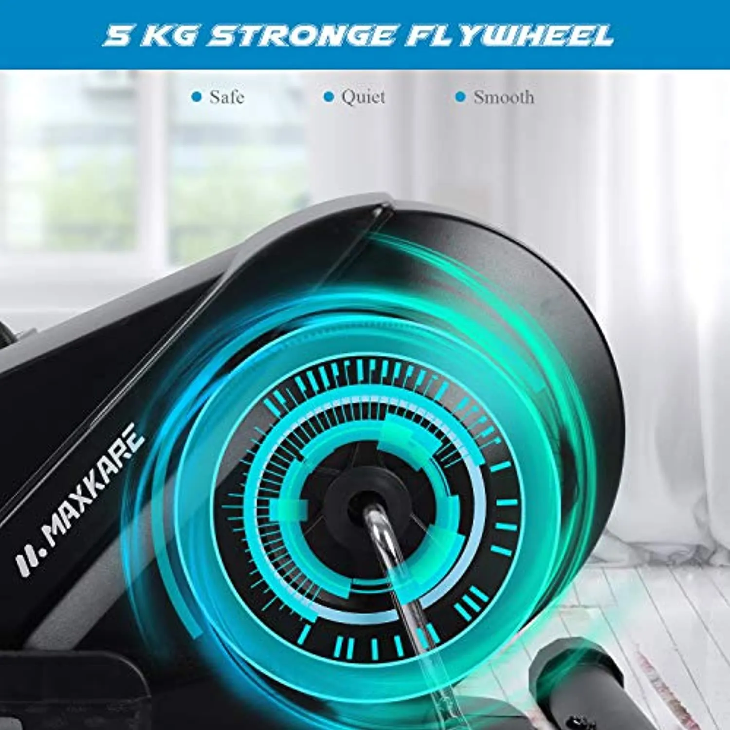 Portable Elliptical Exercise Machine Magnetic Elliptical Trainer with Flywheel & Extra-Large Pedal & LCD Monitor