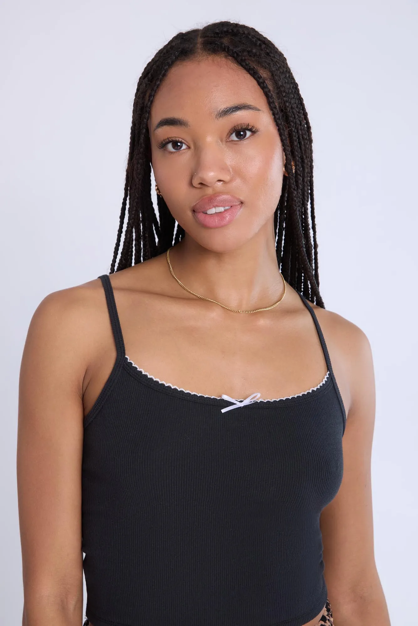 Ribbed Picot Edge Camisole