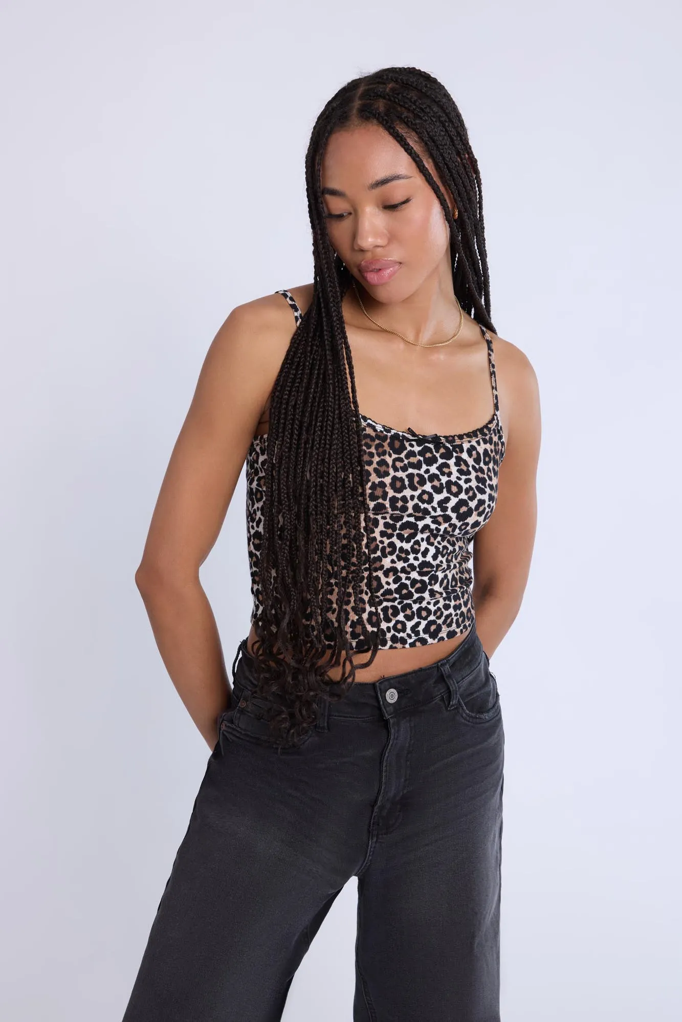 Ribbed Picot Edge Camisole