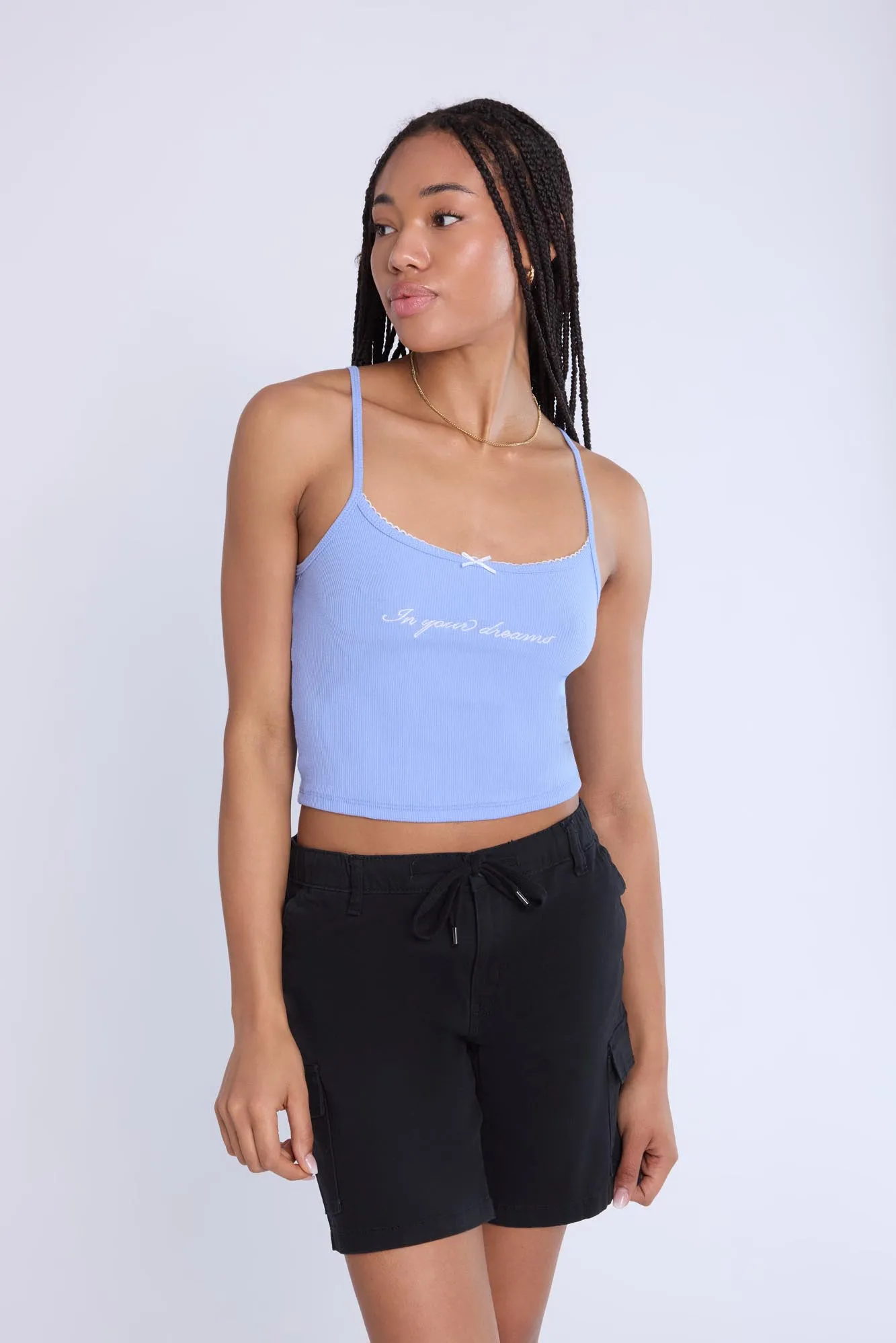Ribbed Picot Edge Camisole