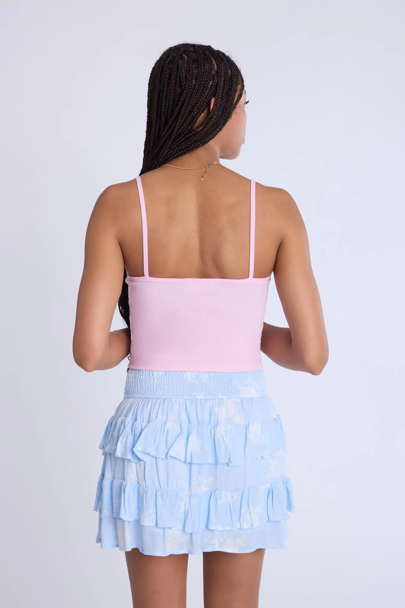 Ribbed Picot Edge Camisole