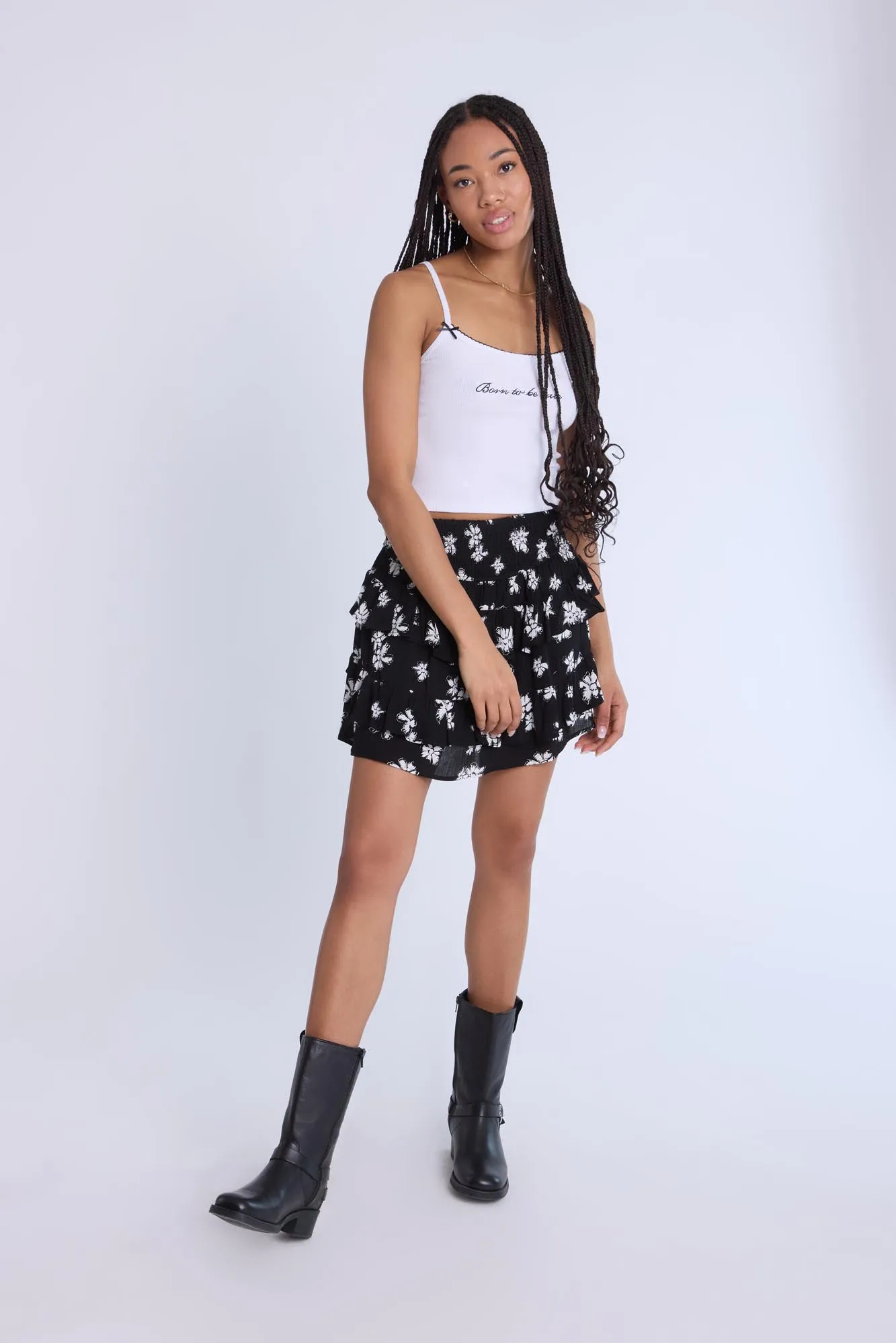 Ribbed Picot Edge Camisole