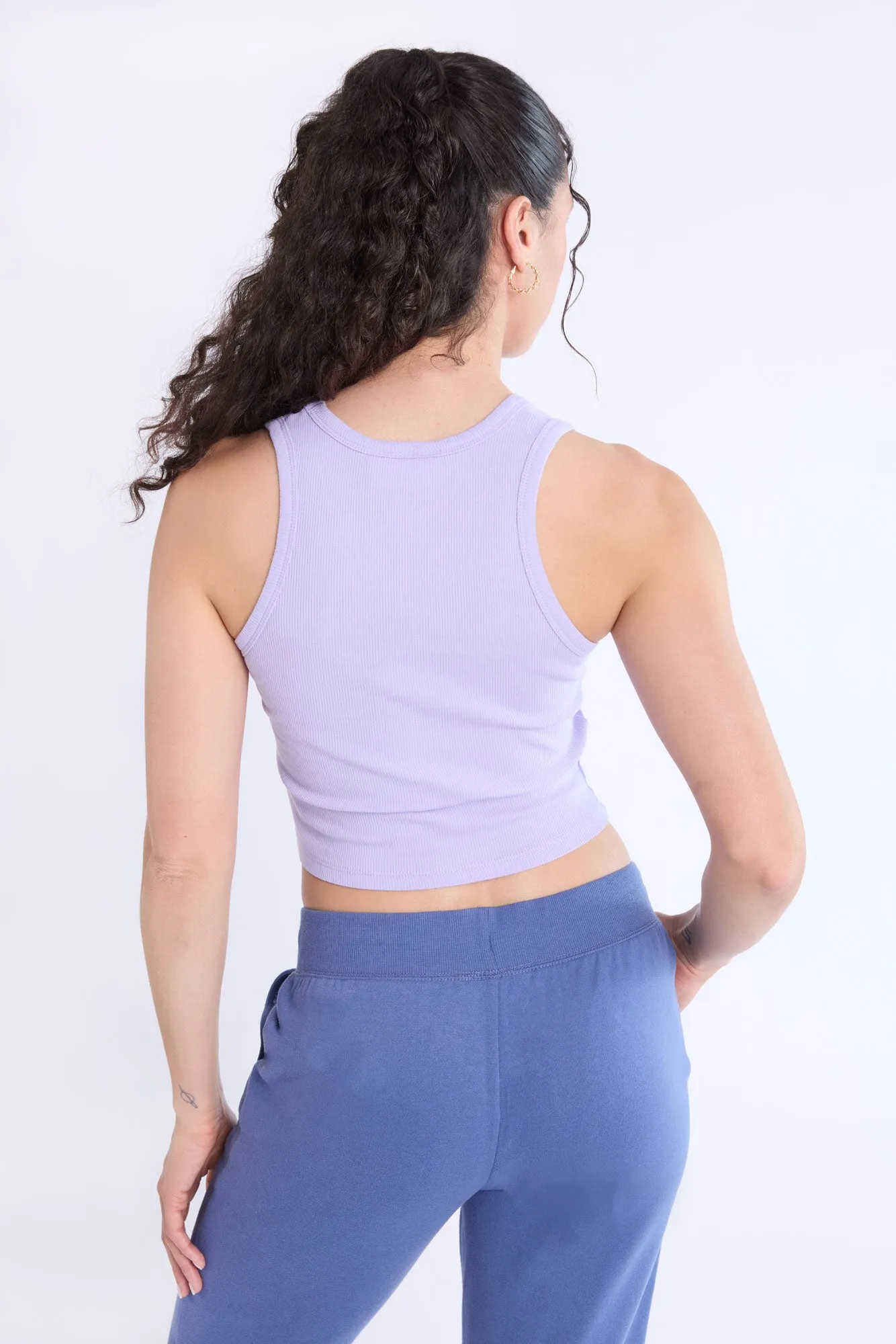 Ribbed Scoop Neck Tank Top