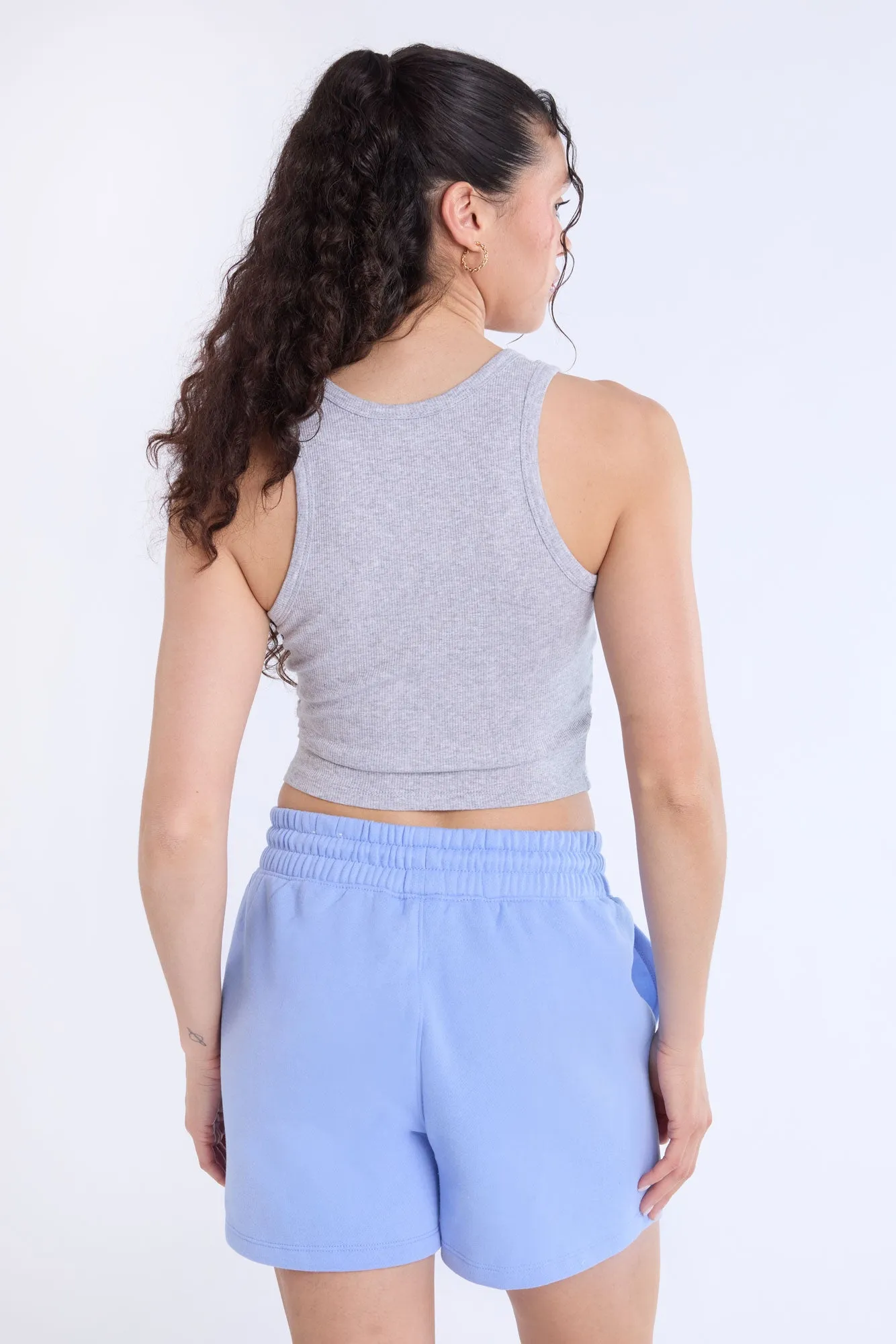 Ribbed Scoop Neck Tank Top