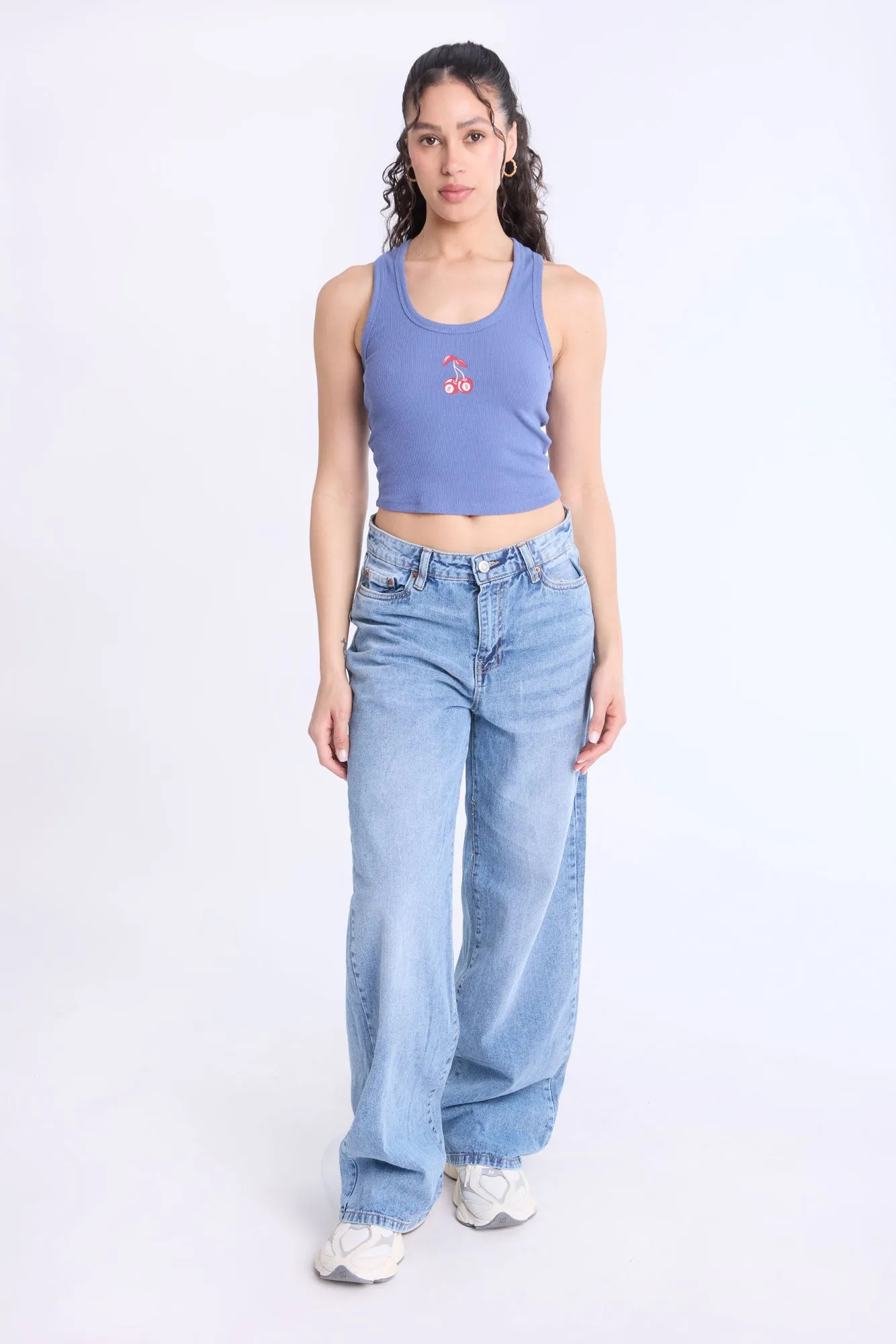 Ribbed Scoop Neck Tank Top