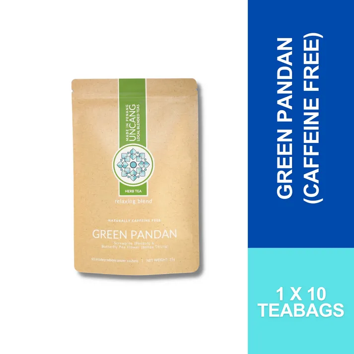 UNCANG TEA: Green Pandan : Pandan Butterfly Pea Floral Tea