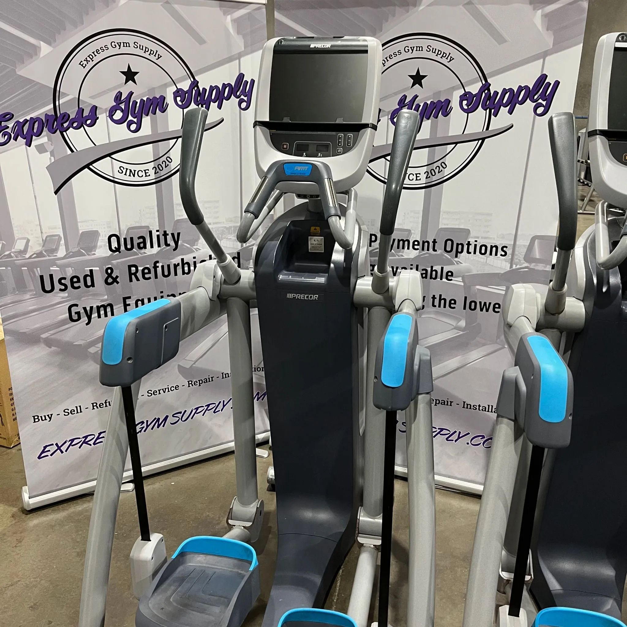 Used Precor AMT 885 Open Stride Elliptical