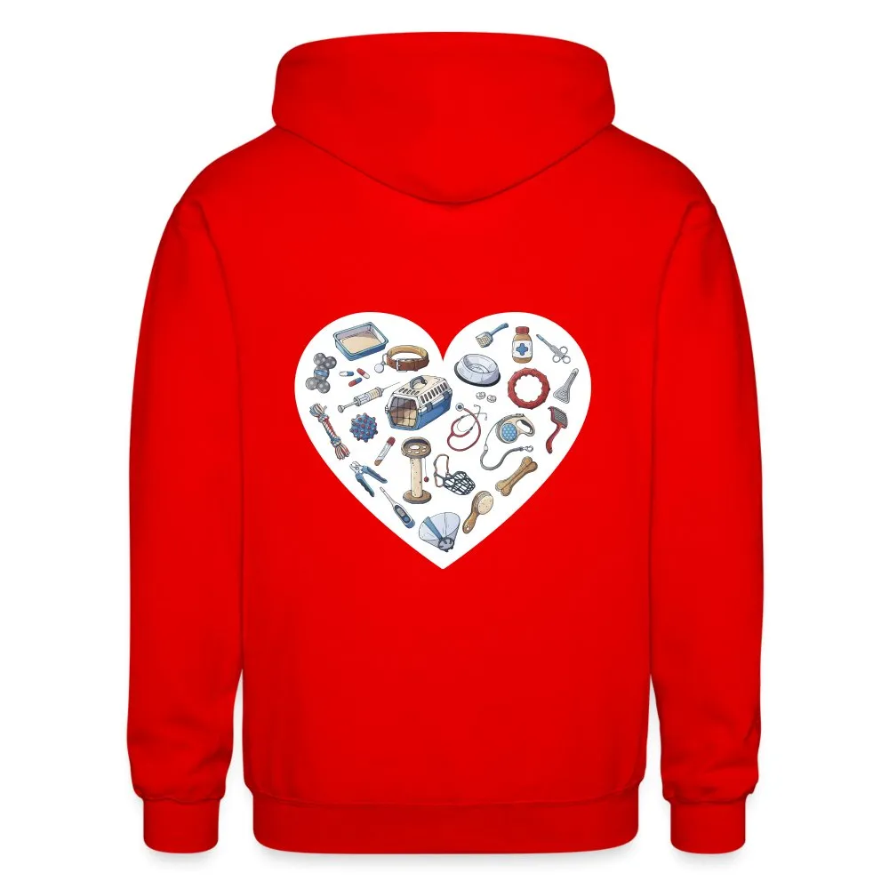 Veterinary Heart Zip Hoodie