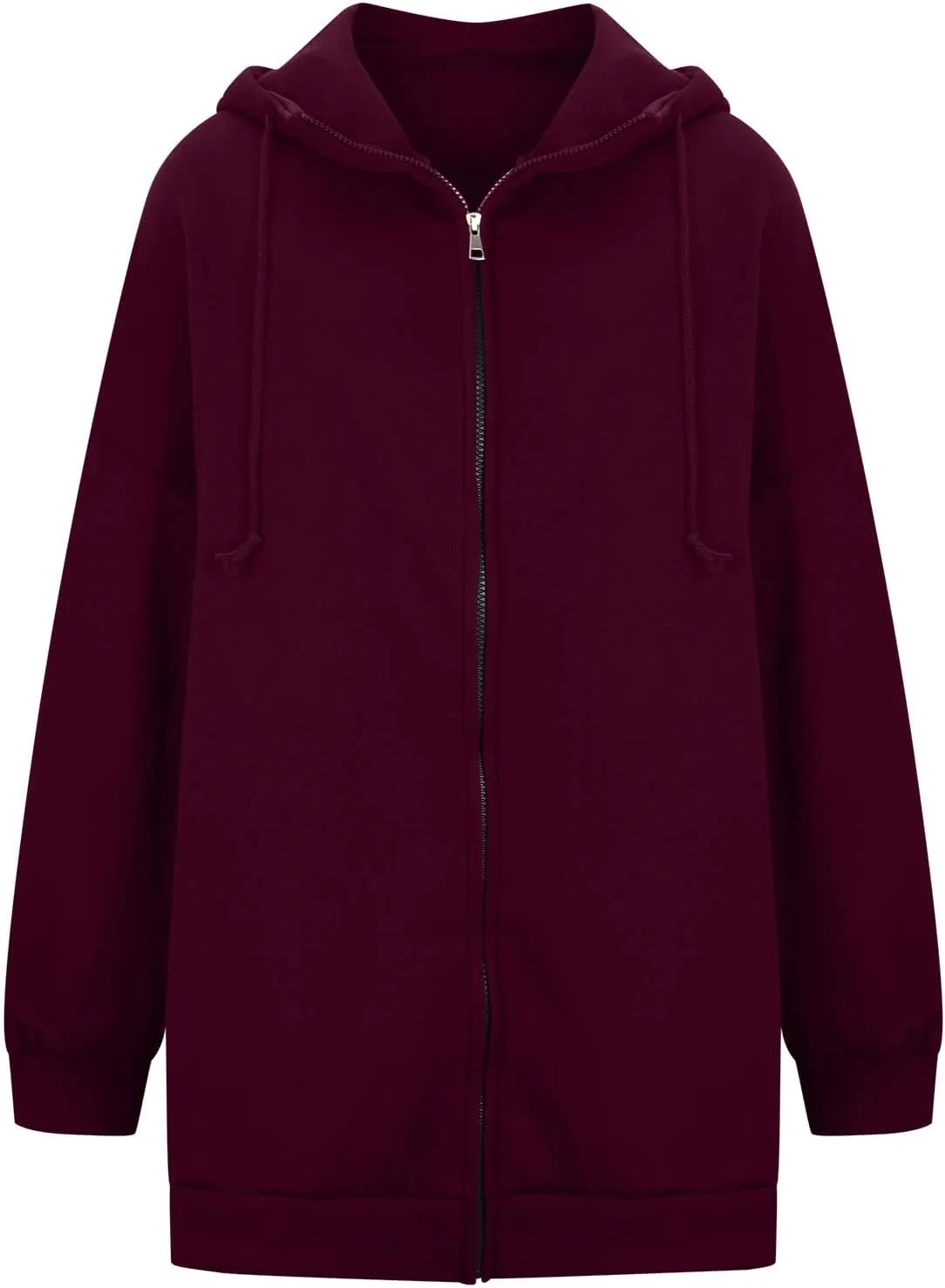 Women Long Sweatshirt Pullover Long Sleeve Solid Color Zip Up Hoodies Slim Fit Casual Fall Winter Shirts with Pocket